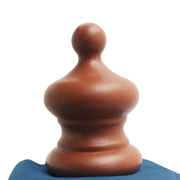 vidaXL Sombrilla de jard&iacute;n con palo de madera azul 350 cm