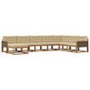 vidaXL Conjunto de sof&aacute;s de exterior con coj&iacute;n 8 pcs Natural y Beige
