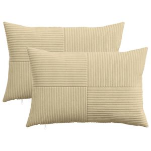 vidaXL Funda de almohada 2 pcs ALMELO Verde gris&aacute;ceo 30 x 50 cm pana