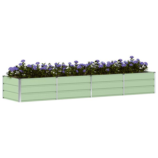 vidaXL Jardinera Verde 320 x 80 x 45 cm Acero