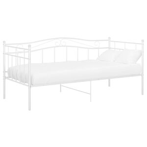vidaXL Estructura de sof&aacute; cama sin colch&oacute;n metal blanco 90x200 cm