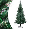vidaXL &Aacute;rbol de Navidad artificial puntas iridiscentes PVC verde 210cm