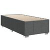 vidaXL Cama box spring con colch&oacute;n tela gris oscuro 90x190 cm