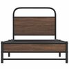 vidaXL Estructura de cama sin colch&oacute;n 90x200 cm madera marr&oacute;n roble