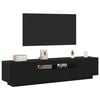 vidaXL Conjunto de mueble de TV 2 pcs Negro 180 x 35 x 40 cm