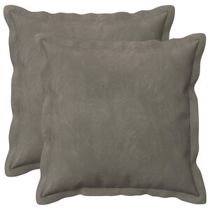 vidaXL Funda de almohada 2 pcs HOUTEN Gris Claro 30 x 30 cm Terciopelo