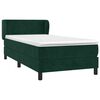 vidaXL Cama box spring con colch&oacute;n terciopelo verde oscuro 90x200 cm