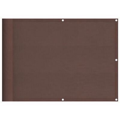 vidaXL Pantalla de balcón 100% poliéster Oxford marrón 75x1000 cm