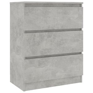 vidaXL Aparador de madera contrachapada gris hormig&oacute;n 60x35x76 cm