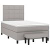 vidaXL Cama box spring con colch&oacute;n tela gris claro 120x200 cm