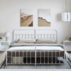 vidaXL Estructura cama sin colch&oacute;n con estribo metal blanco 193x203 cm