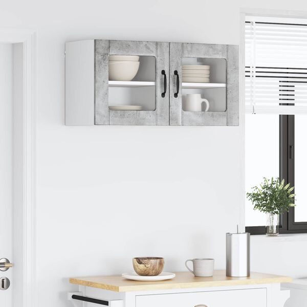 vidaXL Mueble de Cocina Lucca 2 pcs Gris Concreto 40 x 31 x 40 cm