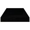 vidaXL Estante flotante de pared 2 uds MDF negro brillo 50x23x3,8 cm
