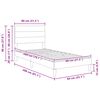 vidaXL Estructura de cama con cabecera Verde oscuro 80 x 200 cm tela