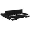 vidaXL Cama con almacenamiento con caj&oacute;n Roble Negro 200 x 200 cm