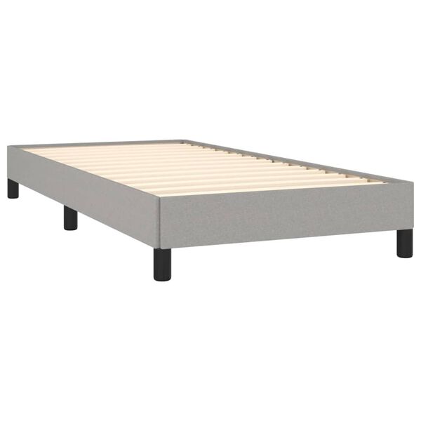 vidaXL Estructura de cama sin colch&oacute;n tela gris claro 80x200 cm