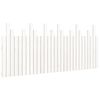 vidaXL Cabecero de cama de pared madera maciza pino blanco 185x3x80 cm