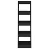 vidaXL Estantería de libros/divisor de espacios negro 40x30x135 cm
