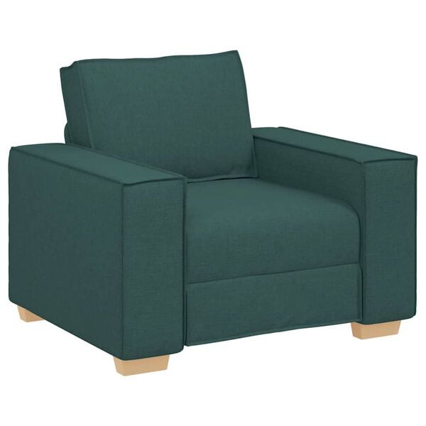 vidaXL Sill&oacute;n Sof&aacute; Tela Verde Oscuro 100x78x84 cm