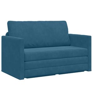 vidaXL Sof&aacute; cama Azul 124 x 71 x 78 cm Terciopelo