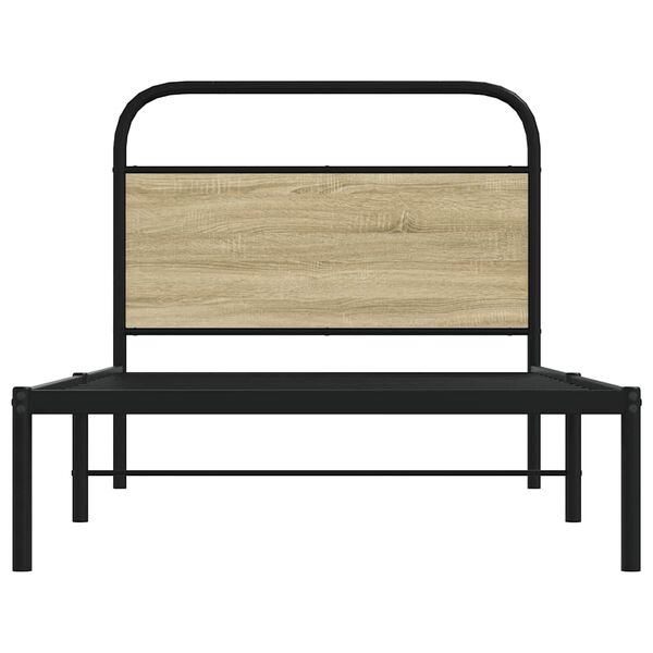 vidaXL Estructura de cama sin colch&oacute;n 90x190 cm madera roble Sonoma