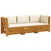 vidaXL 3 uds. Conjunto de sof&aacute;s de exterior Madera de Acacia S&oacute;lida