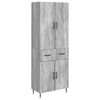 vidaXL Juego de armarios 2 pcs Sonoma gris 66 x 34,5 x 89,5 cm