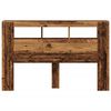 vidaXL Cabecero con LED madera ingenier&iacute;a envejecida 160x18,5x103,5 cm