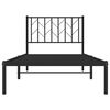 vidaXL Estructura cama sin colch&oacute;n con cabecero metal negro 90x190 cm