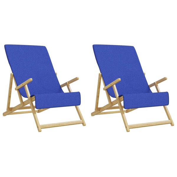 vidaXL Toallas de playa 2 uds tela azul klein 400 g/m&sup2; 60x135 cm