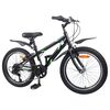vidaXL Bicicleta Infantil 24 Pulgadas 6-Speed para 8-12 a&ntilde;os Negro