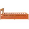 vidaXL Cama sin colchón madera maciza de pino marrón cera 140x190 cm