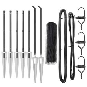 vidaXL Poste de Valla Gris