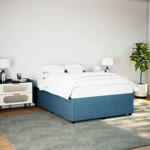 vidaXL Estructura de cama de terciopelo azul 160x200 cm