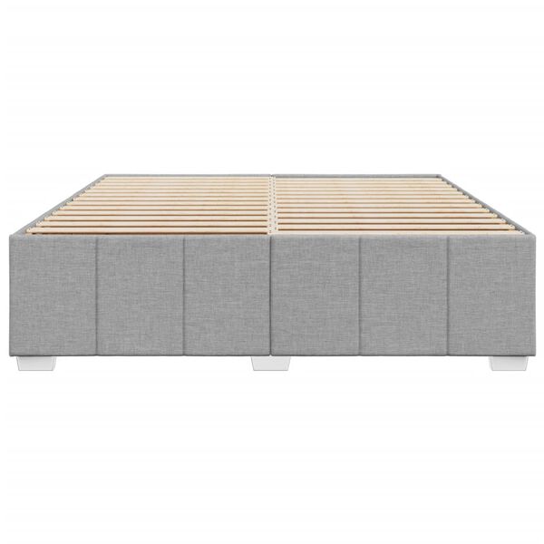 vidaXL Cama sin colch&oacute;n tela gris claro 200x200 cm