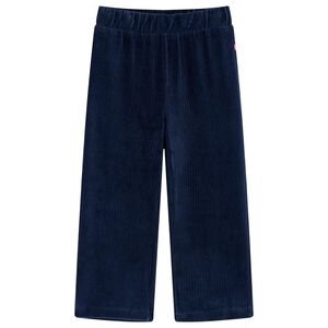 vidaXL Pantal&oacute;n infantil pana azul marino 104