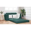 vidaXL Sof&aacute; cama 60cm Verde oscuro Terciopelo