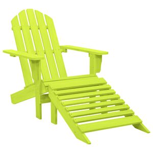 vidaXL Silla jard&iacute;n Adirondack con otomana madera maciza abeto verde