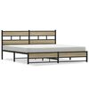 vidaXL Estructura de cama sin colch&oacute;n metal roble Sonoma 193x203 cm