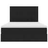 vidaXL Cama con almacenamiento y colch&oacute;n Negro 140 x 190 cm Terciopelo