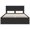 vidaXL Estructura de cama Negro 140 x 200 cm Madera Ingenieril