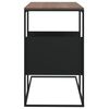 vidaXL Mesa auxiliar de madera contrachapada negro 55x36x59,5 cm