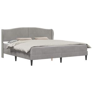vidaXL Estructura de cama Gris Claro 180 x 200 cm Terciopelo