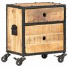 vidaXL Mesita de noche de madera de mango rugosa 40x30x50 cm