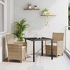 vidaXL Conjunto de Comedor de Jard&iacute;n 3 pcs Beige rat&aacute;n sint&eacute;tico