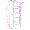 vidaXL Aparador alto 2 pcs Madera envejecida Madera de ingenier&iacute;a
