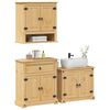vidaXL Juego de muebles de ba&ntilde;o Corona 3 pzas madera maciza pino