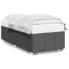 vidaXL Estructura de cama sin colch&oacute;n tela gris oscuro 90x190 cm
