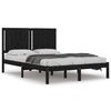 vidaXL Estructura de cama de madera maciza de pino negra 140x190 cm