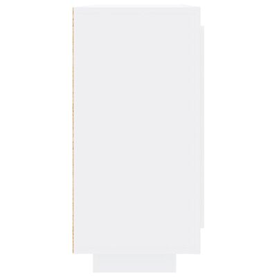 vidaXL Aparador de madera contrachapada blanco brillante 92x35x75 cm